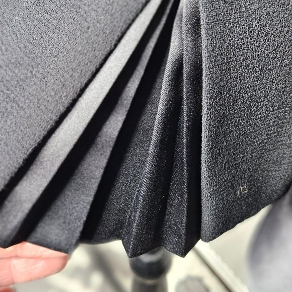 Albert NiponTwo Piece Wool Black Suit Set With Maxi Dress 41Inches Long Size 16 - Picture 8 of 16